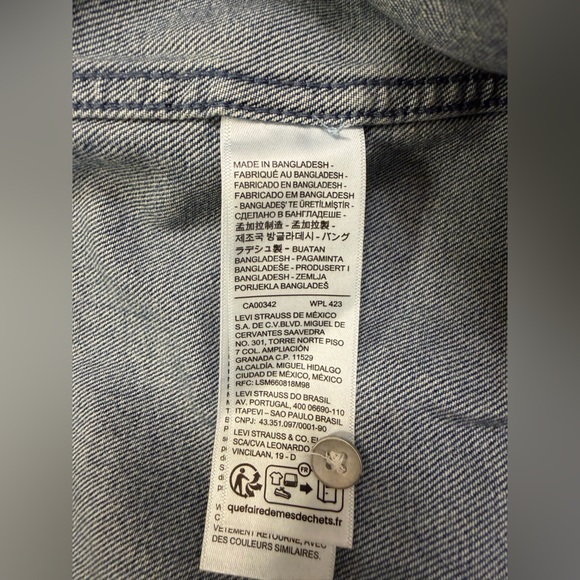 Levi’s Truckee Denim Overshirt XXL NWT Long Sleeve Button Workwear Shirt Jacket - Picture 5 of 9